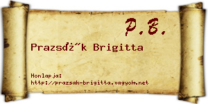 Prazsák Brigitta névjegykártya