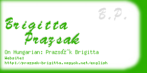 brigitta prazsak business card